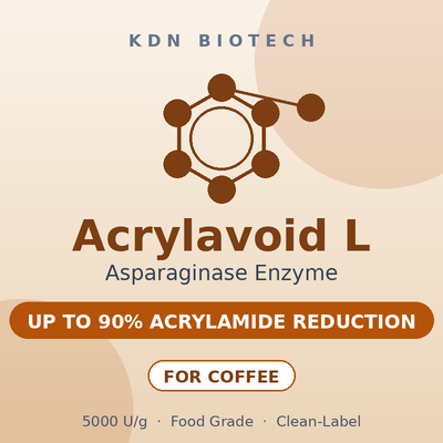 İyi bir fiyat. Asparajinaz Enzimi Akrilamid Azaltıcı L 5000 U/g Gıda Sınıfı Kavrulmuş Kahve Çekirdekleri İçin Akrilamid Azaltma Yardımcısı çevrimiçi